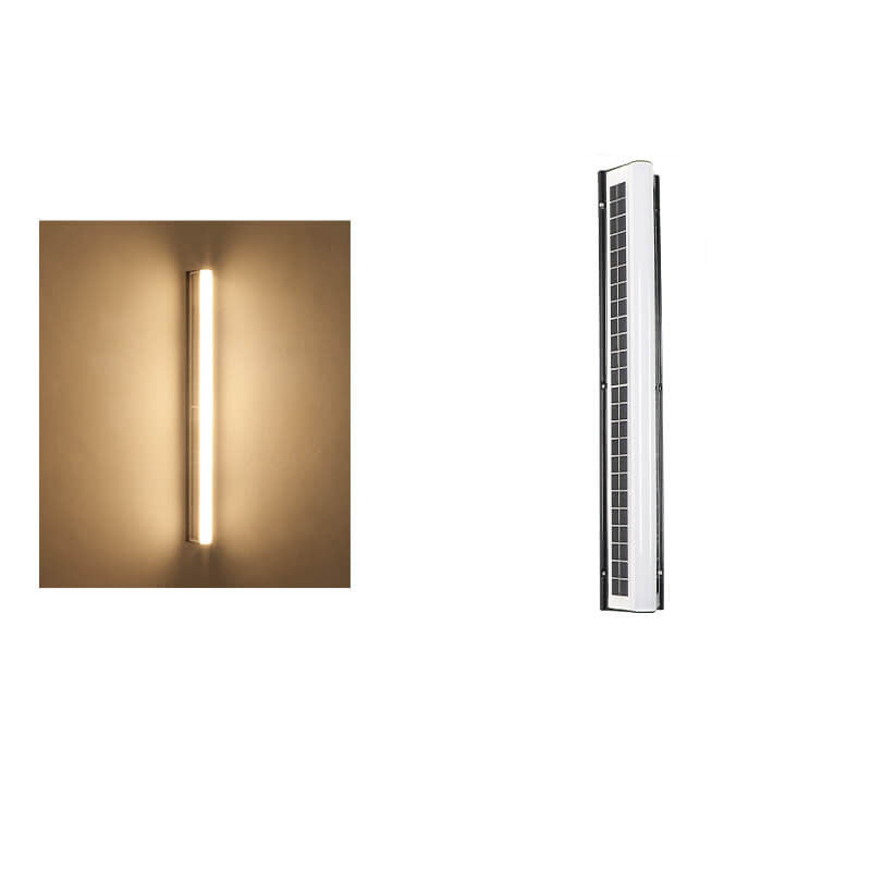 Contemporary Waterproof Outdoor Garden Wall Light with Long Acrylic Solar LED