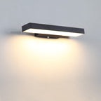 Contemporary Minimalist Rectangular Flat LED Outdoor Wall Sconce with Sensor - Waterproof