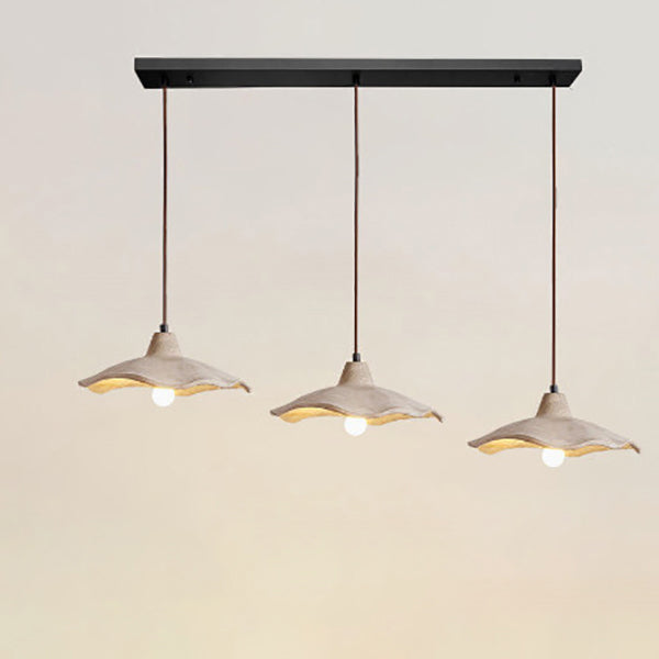 Japanese Vintage Floral Design Cement Island Chandelier - 1/2/3-Light Options