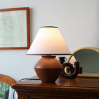 Vintage Solid Wood Table Lamp with Wabi-Sabi Design - Japanese Style, 1-Light