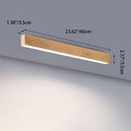 Contemporary Wood Grain Aluminum LED Flush Mount Ceiling Light