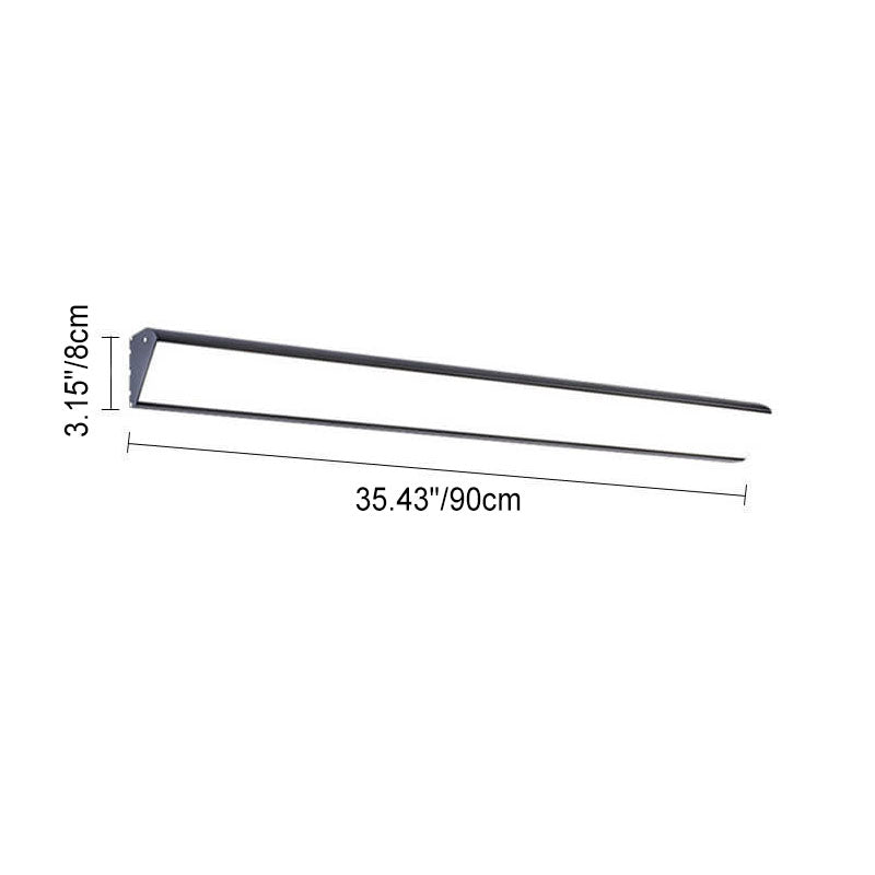 Contemporary Waterproof LED Wall Sconce Lamp for Outdoor Use - Long Bar Design in Aluminum and Acrylic
