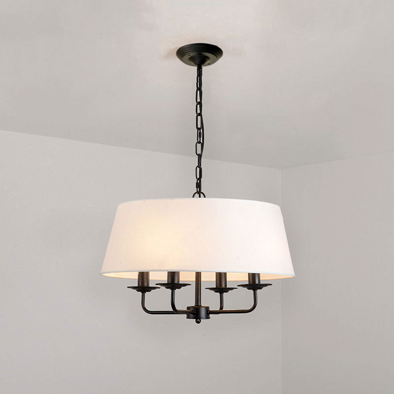 Classic European Vintage 4-Light Iron Pendant Lamp