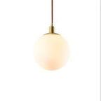 Scandinavian Minimalist White Orb Single Pendant Light