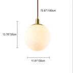 Scandinavian Minimalist White Orb Single Pendant Light