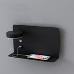Contemporary Square Iron LED Wall Sconce Lamp with USB Rechargeable Feature