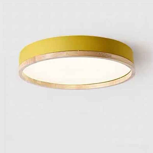 Elegant Round Acrylic LED Flush Mount Ceiling Light - Macaron Style