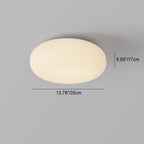 Contemporary Oval Iron PE LED Flush Mount Ceiling Light for Bedroom