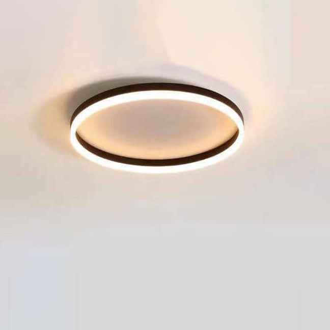 Nordic Minimalist Circular LED Flush Mount Ceiling Light with Iron and Acrylic Design