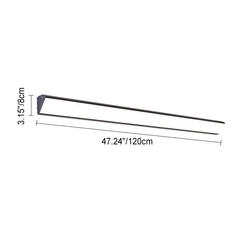 Contemporary Waterproof LED Wall Sconce Lamp for Outdoor Use - Long Bar Design in Aluminum and Acrylic