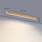 Contemporary Wood Grain Aluminum LED Flush Mount Ceiling Light