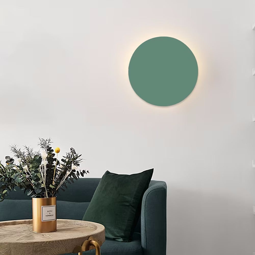 Contemporary Colorful Round Iron LED Wall Sconce
