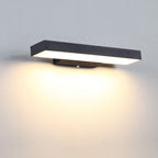 Contemporary Minimalist Rectangular Flat LED Outdoor Wall Sconce with Sensor - Waterproof