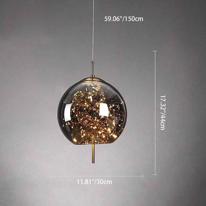 Modern Scandinavian Oval Glass Cylinder Pendant Light - 1-Light Fixture for Bedroom