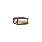 Contemporary Waterproof Solar LED Square Aluminum Landscape Post Light for Gardens
