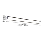 Contemporary Waterproof LED Wall Sconce Lamp for Outdoor Use - Long Bar Design in Aluminum and Acrylic