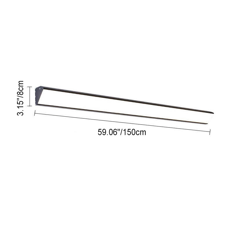 Contemporary Waterproof LED Wall Sconce Lamp for Outdoor Use - Long Bar Design in Aluminum and Acrylic