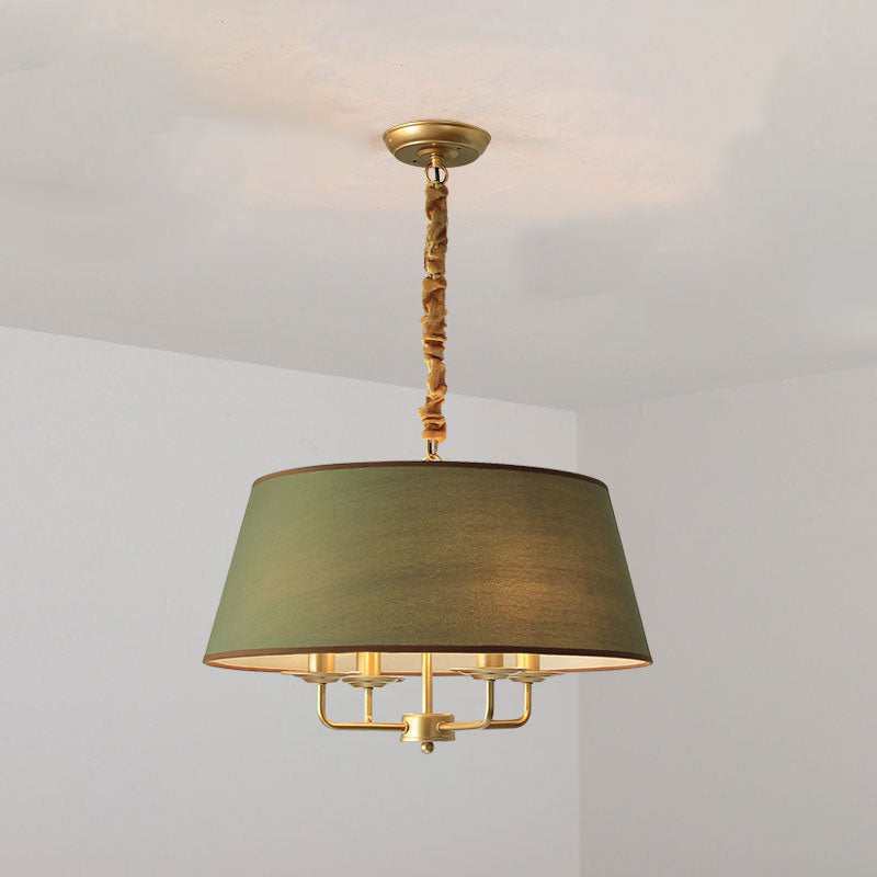 Classic European Vintage 4-Light Iron Pendant Lamp