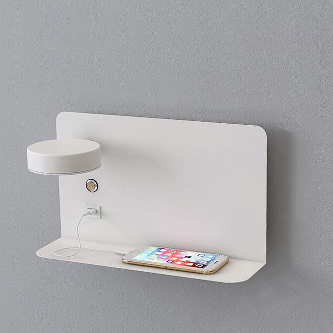 Contemporary Square Iron LED Wall Sconce Lamp with USB Rechargeable Feature