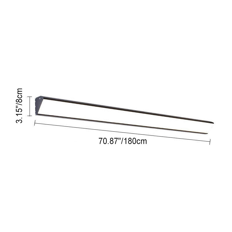 Contemporary Waterproof LED Wall Sconce Lamp for Outdoor Use - Long Bar Design in Aluminum and Acrylic
