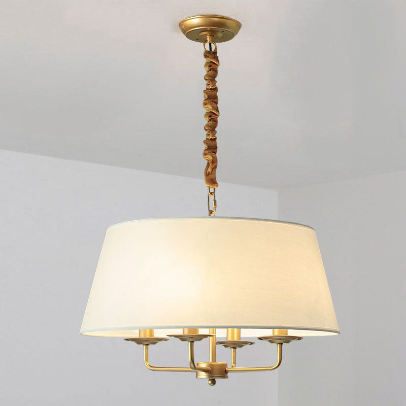Classic European Vintage 4-Light Iron Pendant Lamp
