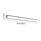 Contemporary Waterproof LED Wall Sconce Lamp for Outdoor Use - Long Bar Design in Aluminum and Acrylic