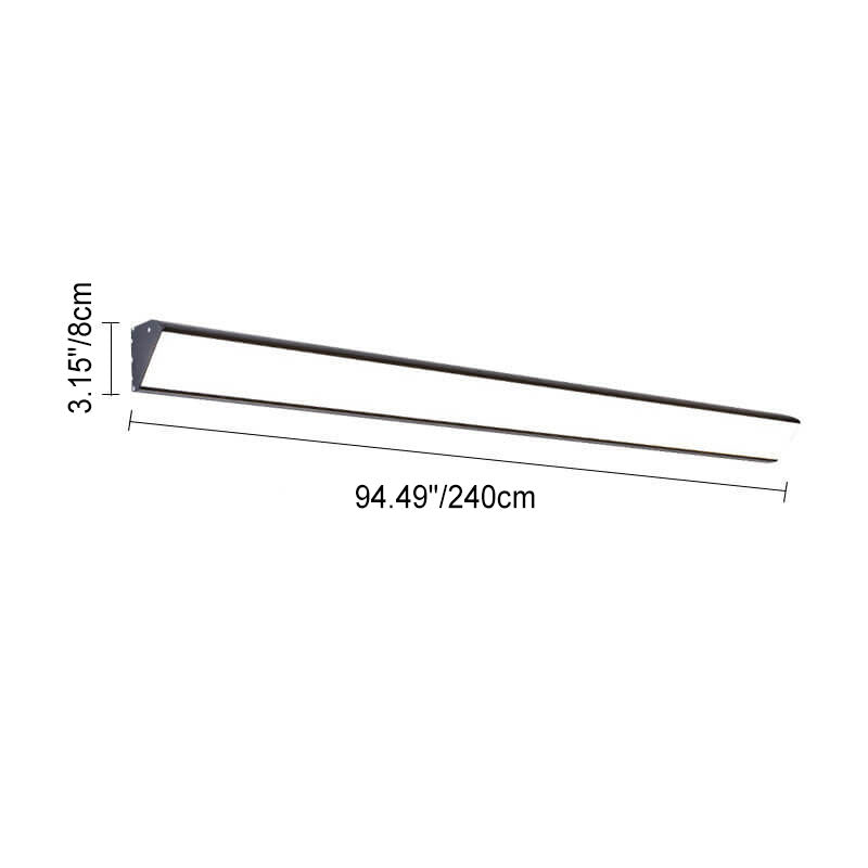 Contemporary Waterproof LED Wall Sconce Lamp for Outdoor Use - Long Bar Design in Aluminum and Acrylic