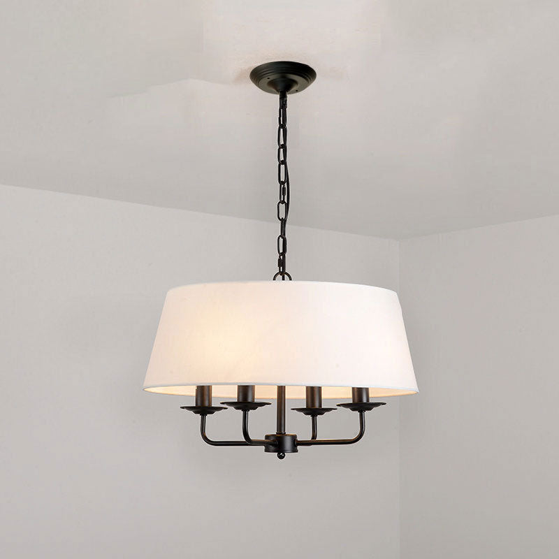 Classic European Vintage 4-Light Iron Pendant Lamp