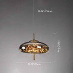 Modern Scandinavian Oval Glass Cylinder Pendant Light - 1-Light Fixture for Bedroom