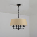 Classic European Vintage 4-Light Iron Pendant Lamp