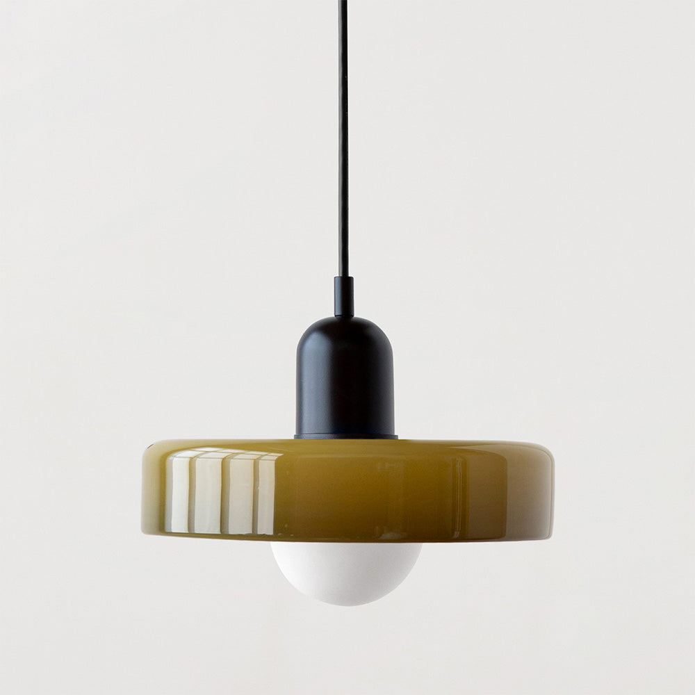 Luna Colored Glass Pendant Light | Adjustable Height, Modern Design