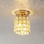 Elara Plafondlamp | Goud & Glas, E27 Fitting, Compact Design