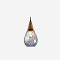 Drop-Shaped Pendant Light with Water Ripple Glass - 1 Light