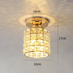 Elara Plafondlamp | Goud & Glas, E27 Fitting, Compact Design