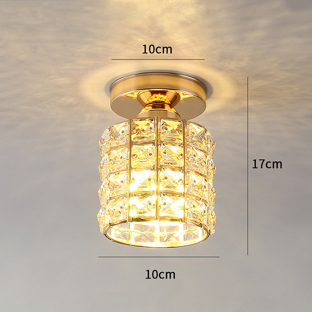 Mezula - Modern Gold Round Glass Ceiling Lamp