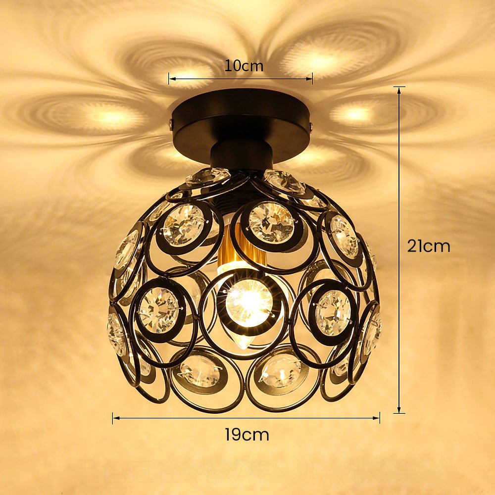 Bela Ceiling Lamp | Compact Crystal Light Pattern