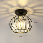 Dante Plafondlamp | Open Design met Glas & Metaal, Zwart of Goud