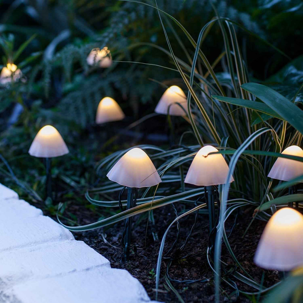 Bello Solar Tuinverlichting | 12 Paddenstoelen, Warmwit LED, IP65