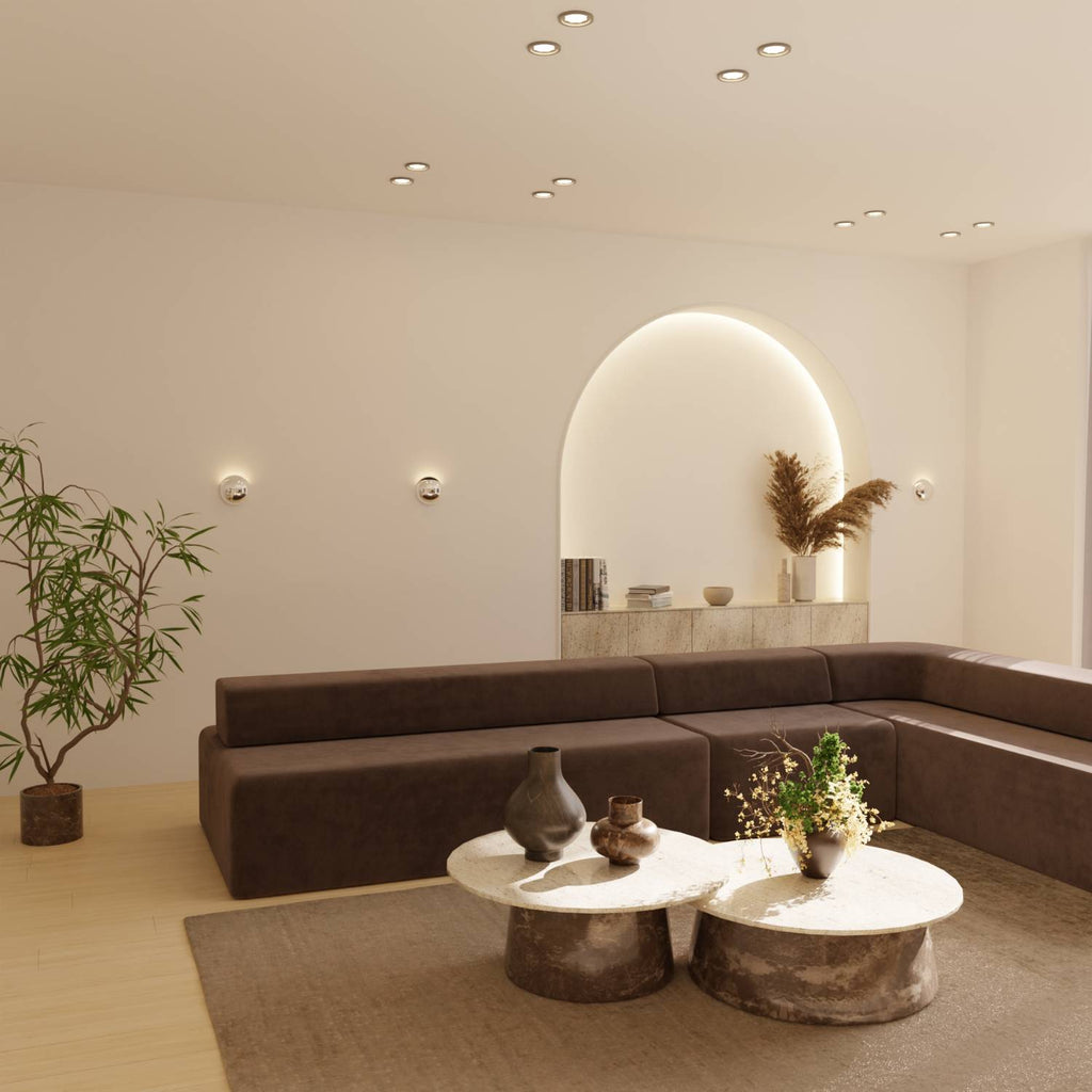 Pelo Wall Light | Modern Chrome Finish, IP65 Weatherproof