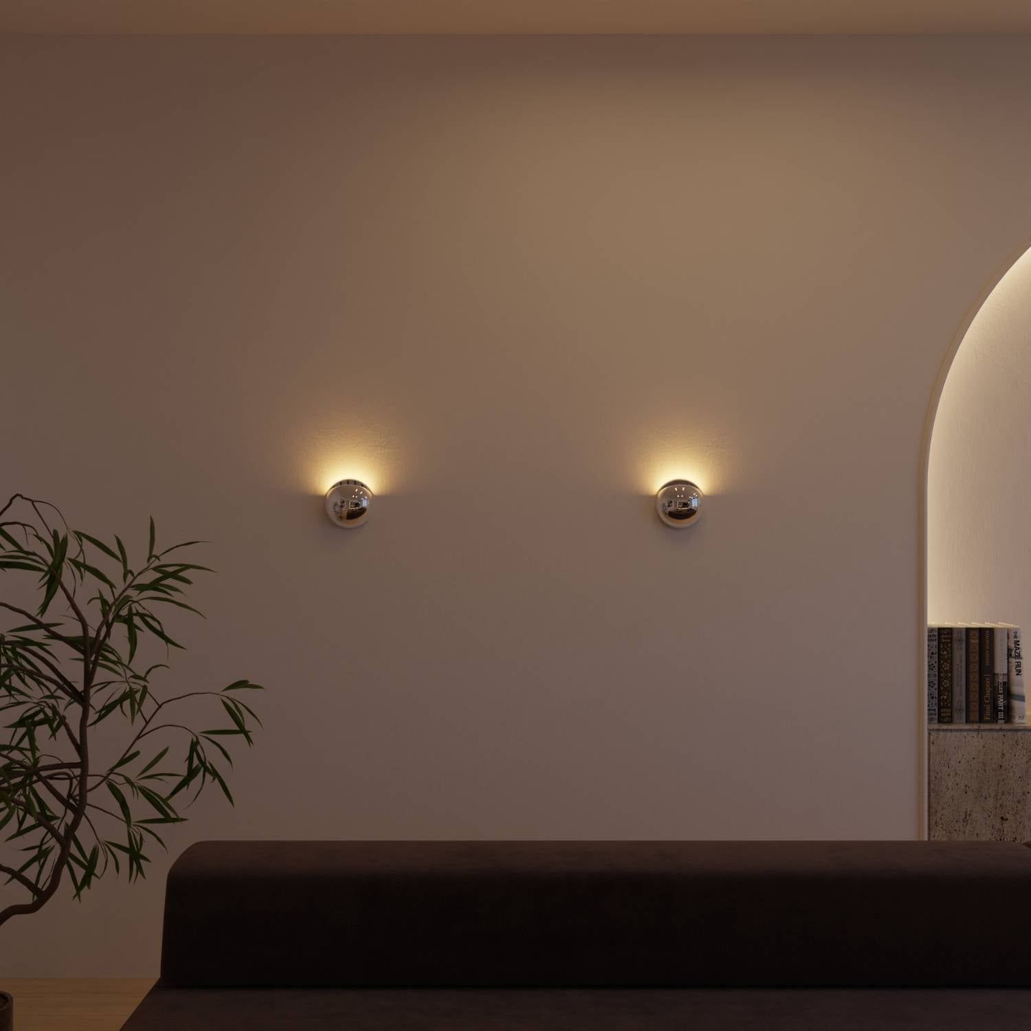 Pelo Wall Light | Modern Chrome Finish, IP65 Weatherproof