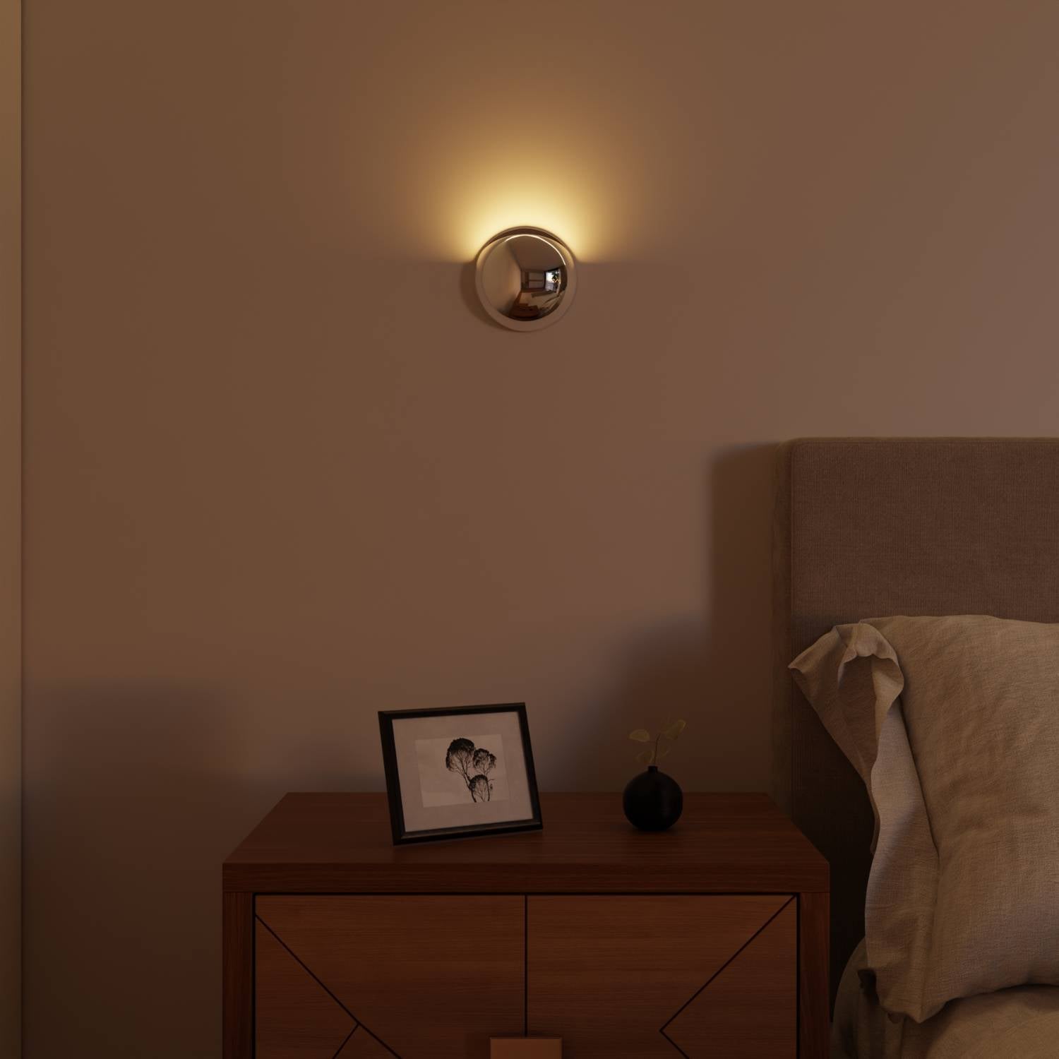 Pelo Wall Light | Modern Chrome Finish, IP65 Weatherproof