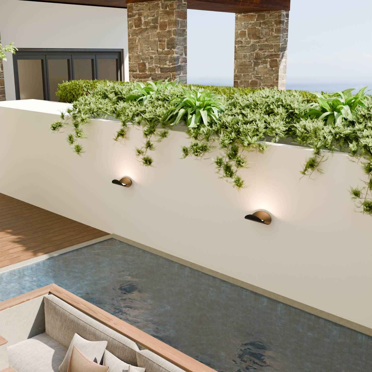 Vela Wall Light | 2700K Warm Glow, IP54 Rated