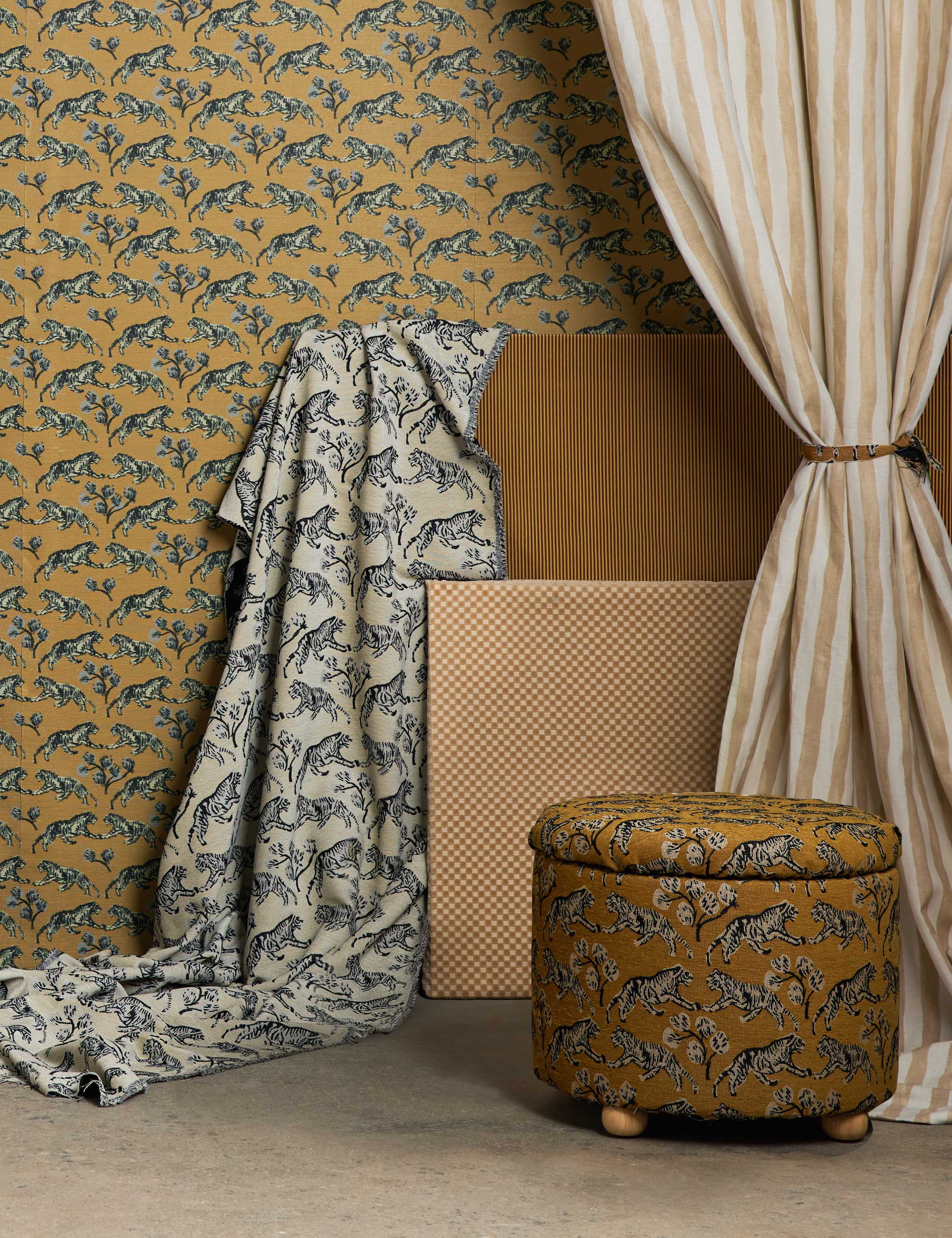 Bristol Striped Velvet Curtain Panel | Chic Soft Touch Velvet