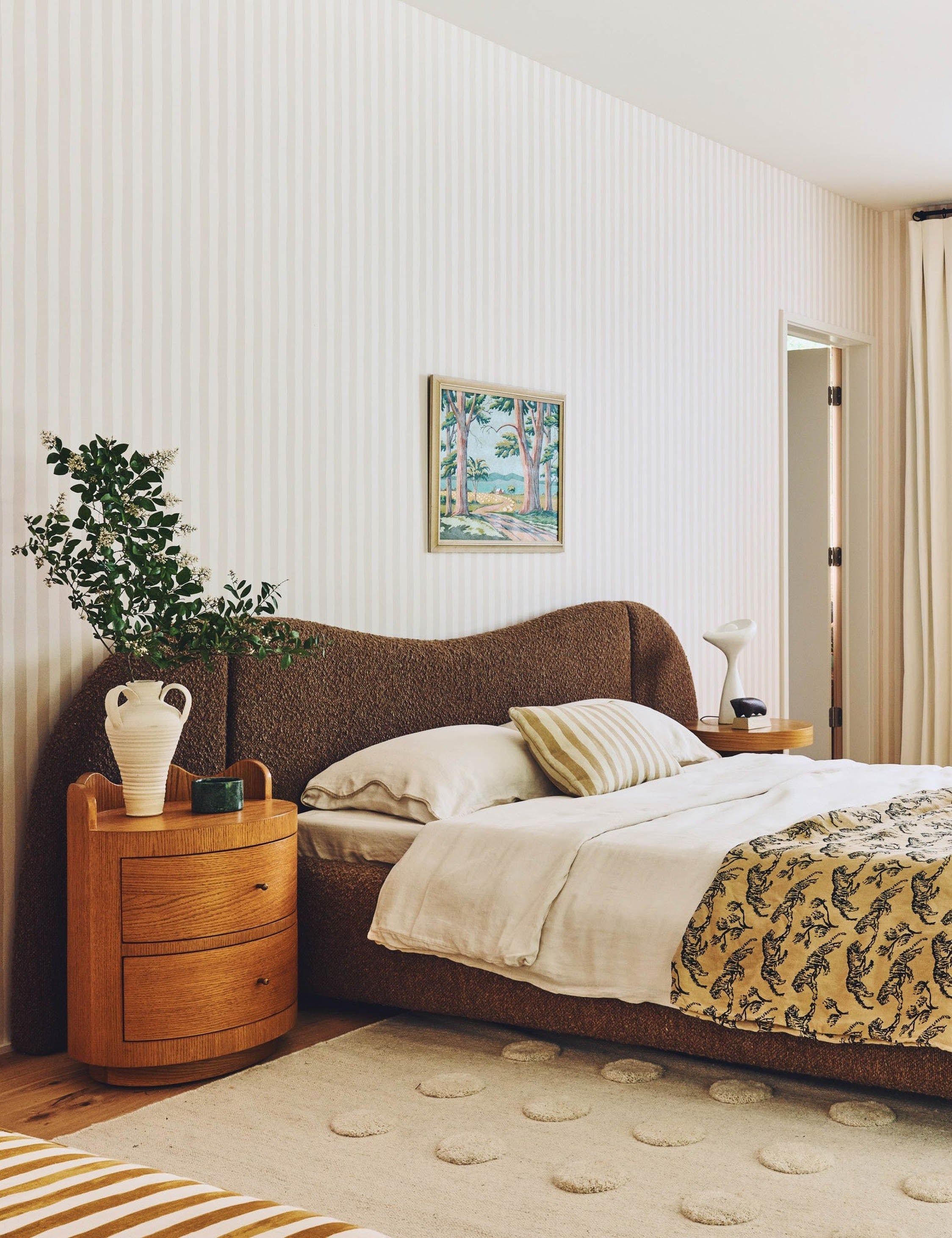 Bela Painterly Stripe Wallpaper | Organic-Inspired Design