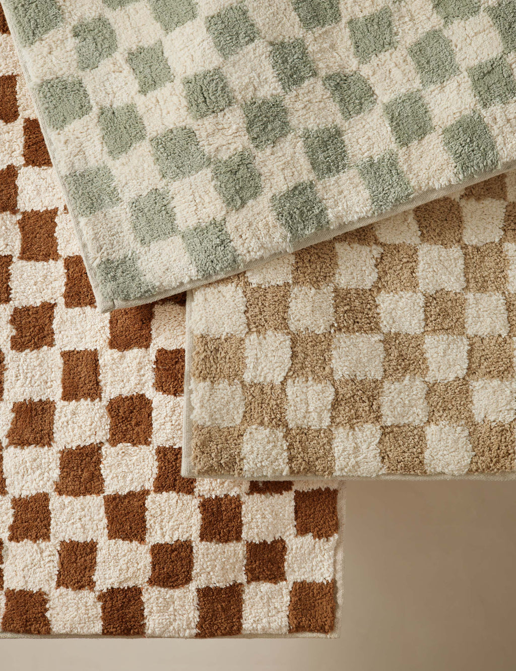 Bello Checkerboard Bath Mat | Two-Tone Pattern, Soft Touch