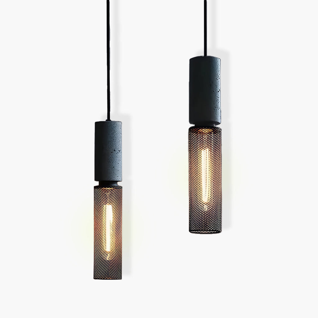 Brix Industrial Pendant Light | Cement & Iron, Adjustable Cable