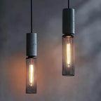 Brix Industrial Pendant Light | Cement & Iron, Adjustable Cable