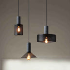 Brix Industrial Pendant Light | Cement & Iron, Adjustable Cable