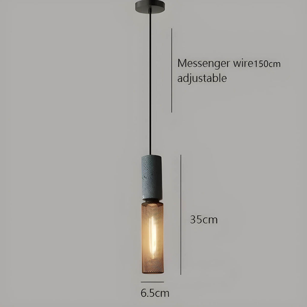 Brix Industrial Pendant Light | Cement & Iron, Adjustable Cable