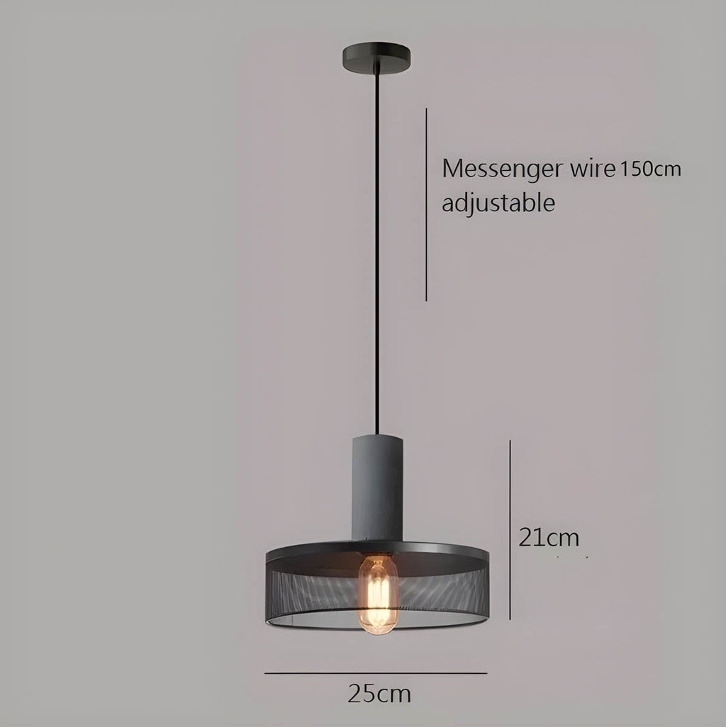 Brix Industrial Pendant Light | Cement & Iron, Adjustable Cable
